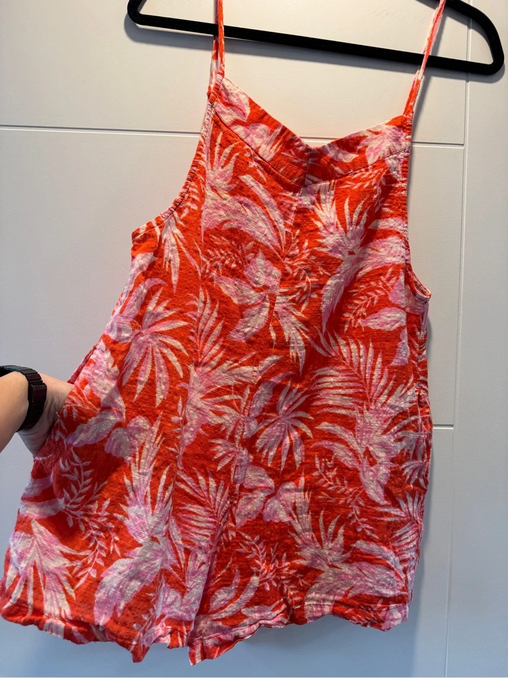 Rip Curl Red and Pink Tropical Print Romper - Picture 2 of 7